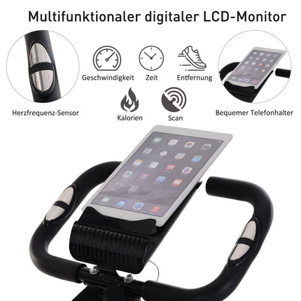 Folding 2-in-1 exercise bike with 8-level resistance