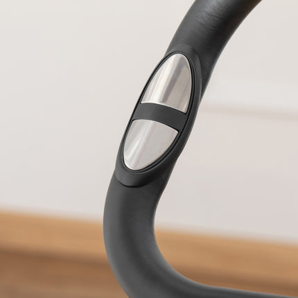 Antrenor de biciclete cu bicicletă de exerciții cu 8 nivele de rezistență magnetică reglabilă, bicicletă de fitness pliabilă, afișaj LCD reglabil pe înălțime, senzori de puls de mână