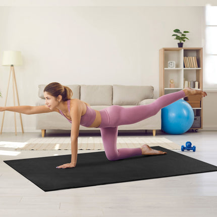 Exercise Mat 7x5 Ft, Non-Slip PVC, Carry Bag