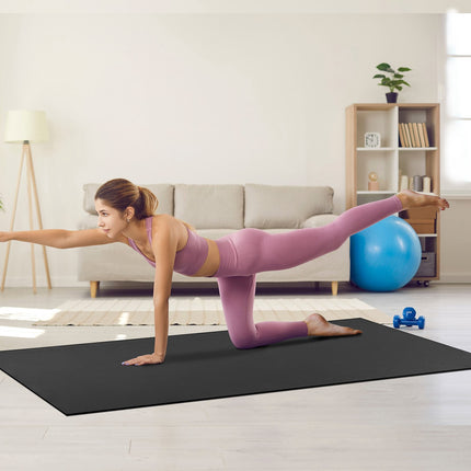 Exercise Mat 8x5 ft, Non-Slip PVC, 7mm Thick