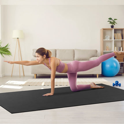 Exercise Mat 9x6 Ft, Non-Slip PVC, Bag and Straps