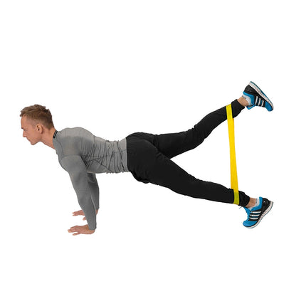 Bandă elastică pentru exerciții, galbenă, 500x50x0,4 mm