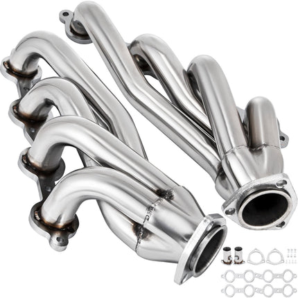 Exhaust Header Set, Stainless Steel Shorty for LS Swap