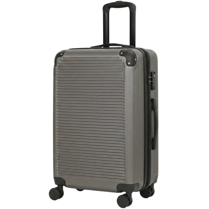 Valiză extensibilă din ABS, 66 cm, cu încuietoare TSA, gri închis