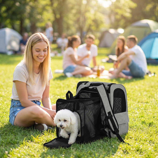 Rucsac extensibil pentru transportul animalelor de companie, 5 buzunare, până la 10 kg