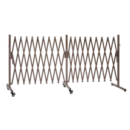 Expandable Safety Barrier 6m, Locking Casters, Foldable