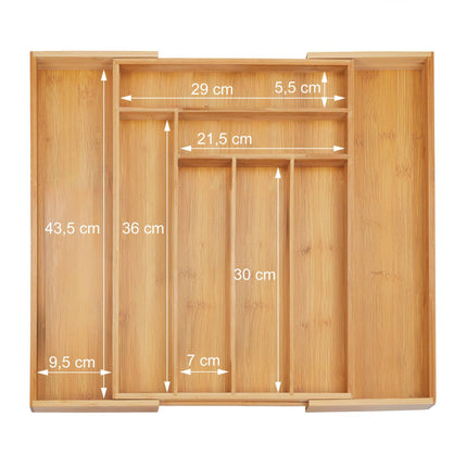 Extendable Bamboo Cutlery Tray