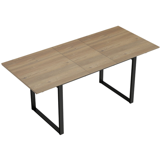 Masă extensibilă pentru 6-8 persoane, 140-180 cm, lemn și oțel