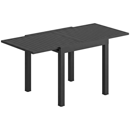 Masă extensibilă de terasă, aluminiu, 80-160 cm, 6 locuri