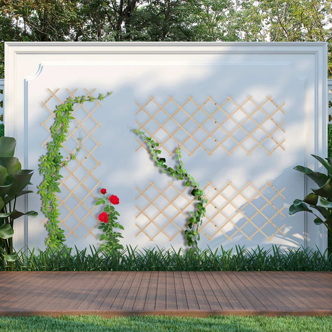 Set spalier extensibil pentru plante, 180x90 cm, montat pe perete