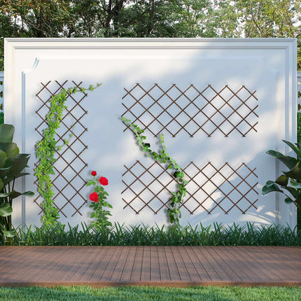 Set spaliere din lemn extensibil pentru plante, 180x90 cm
