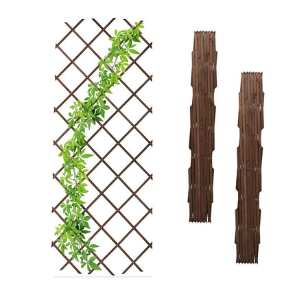 Set spaliere din lemn extensibil pentru plante, 180x90 cm