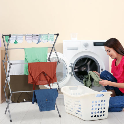 Extendable and foldable drying rack