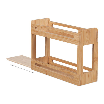 Raft extensibil pentru condimente din bambus