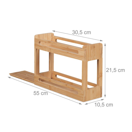 Raft extensibil pentru condimente din bambus