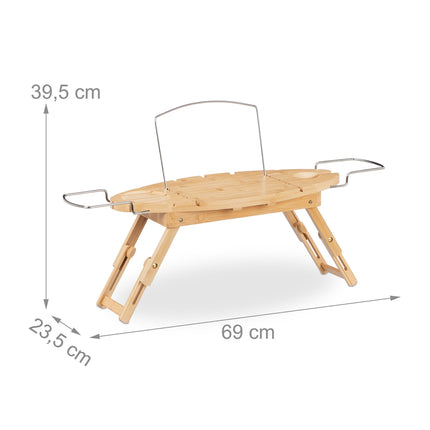 Raft de baie extensibil din bambus