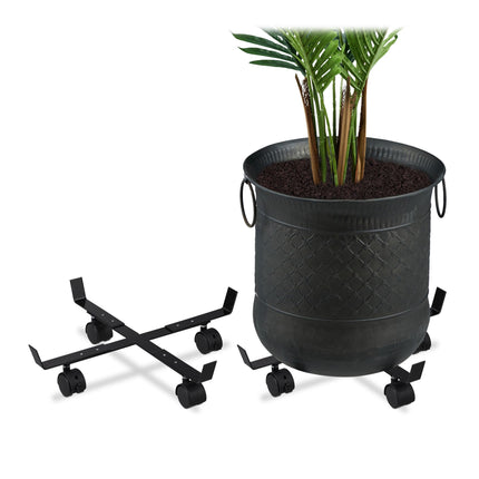 Set de 2 carucioare cu flori extensibile