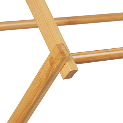 Extendable towel rail in bamboo
