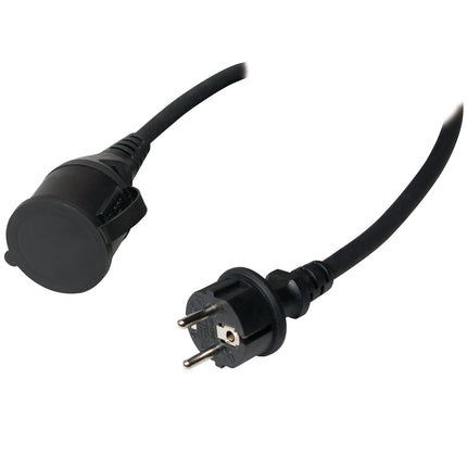 Extension cable Grounded Outdoor Black 5m