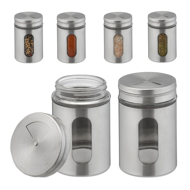 Set de 6 borcane de condimente foarte mari