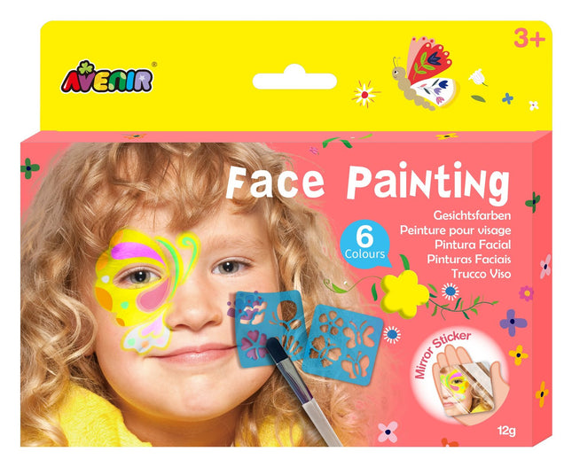 Kit de pictură facială, 6 culori, non-toxic, ușor de aplicat