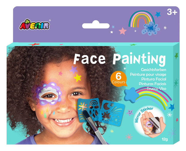 Kit de pictură facială pentru copii, 6 culori, non-toxic
