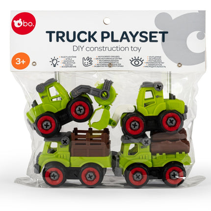Farming Trucks Set de jucării de construcție DIY pentru joacă creativă