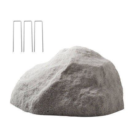 Faux Rock Well Pump Cover, Medium, Dark Gray HDPE