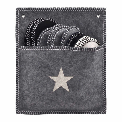 Set de papuci de oaspeți din fetru, 6 perechi, gri, antiderapanți, unisex