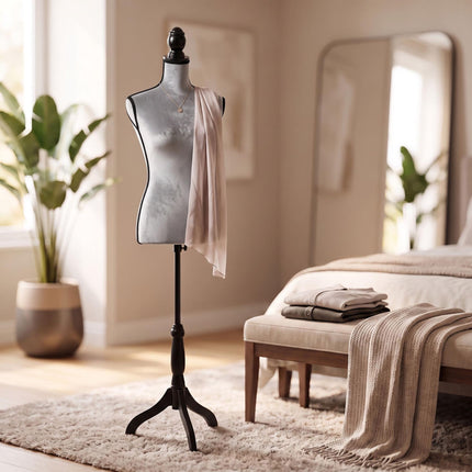 Rochie de damă 36/38 catifea, gri deschis, suport reglabil