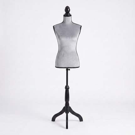 Rochie de damă 36/38 catifea, gri deschis, suport reglabil