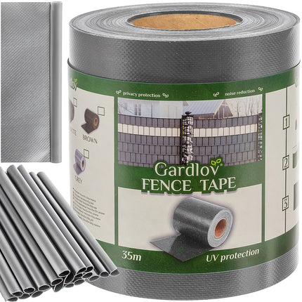Banda de gard 19cmx35m 630g/m2 gri 23704