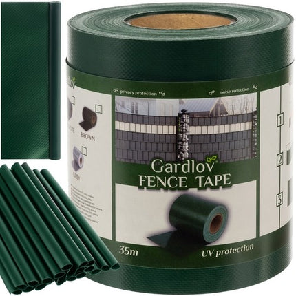 Banda de gard 19cmx35m 630g/m2 verde 23706