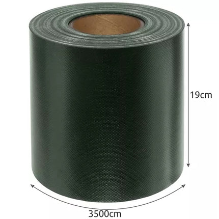 Banda de gard 19cmx35m 630g/m2 verde 23706