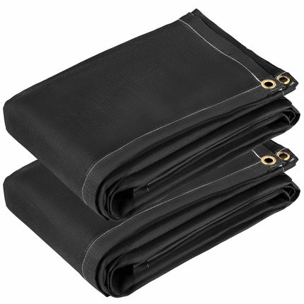 Fiberglass Welding Blankets, 2-Pack, 6 x 10 ft, Grommets