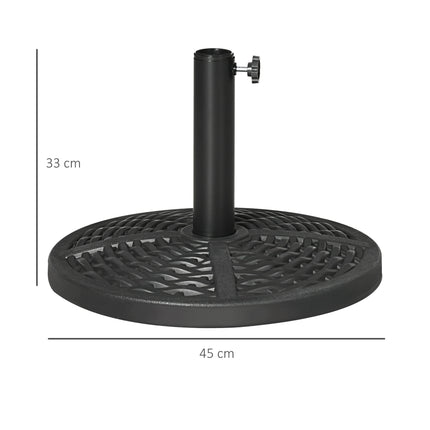 Bază de umbrelă umplubilă, stil ratan, potrivită pentru tije de 38-48 mm