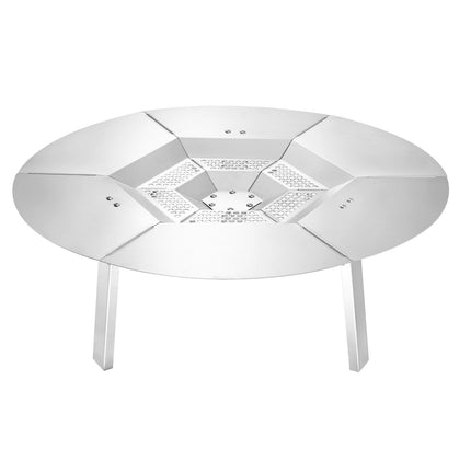 Fire Pit Heat Deflector, 25 in Round, 304 Stainless Steel