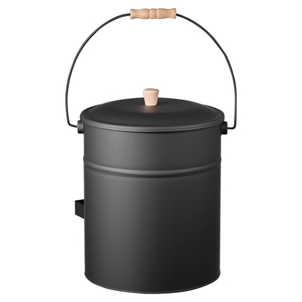 Fireplace Ash Bucket Set, 15L With Lid, Shovel, Brush