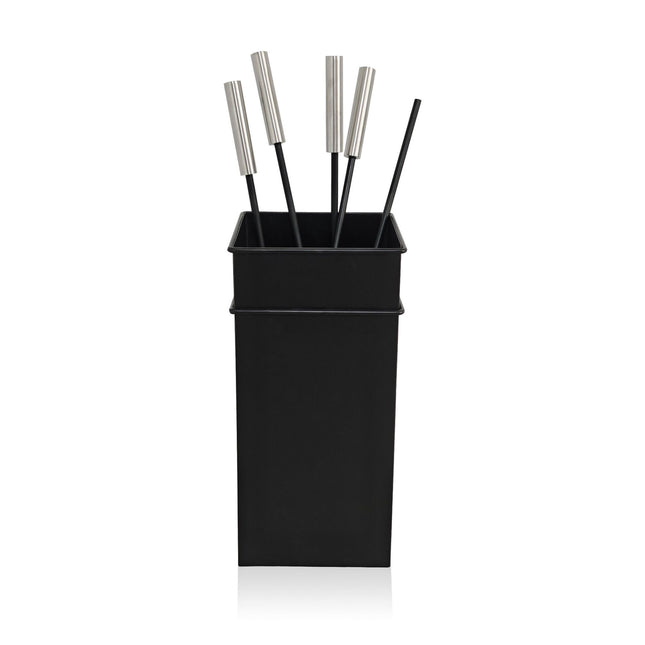 Set de scule pentru șemineu, accesorii din fier, 5 piese