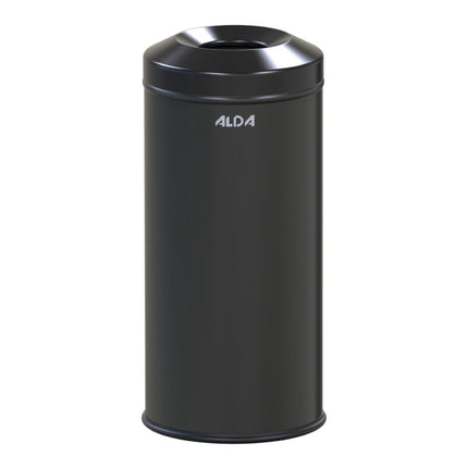 Coș de gunoi ignifug, 12 l, negru, autostingere