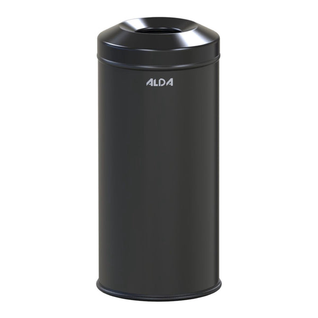 Fireproof Trash Can, 12L, Black, Self-Extinguishing