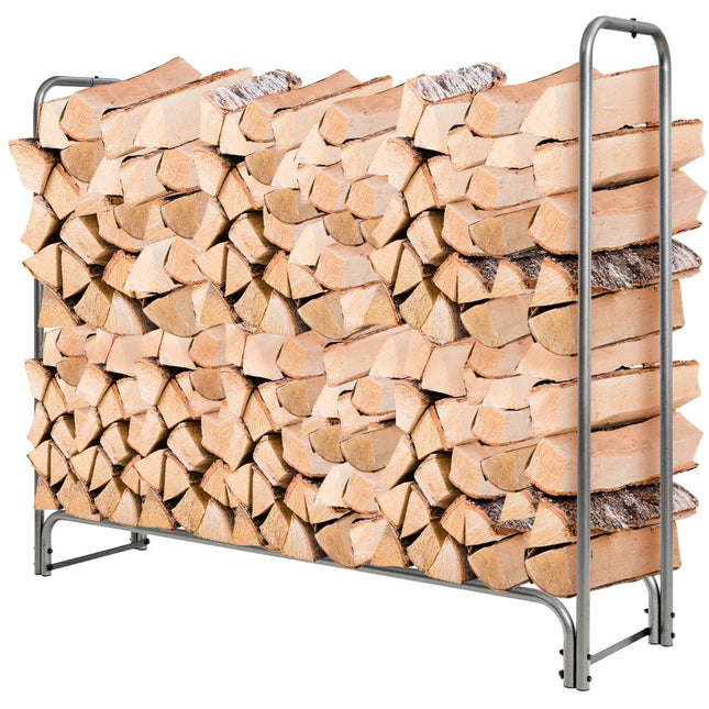 Suport pentru lemne de foc cu capac impermeabil, metalic, 153x35,5x122,5 cm