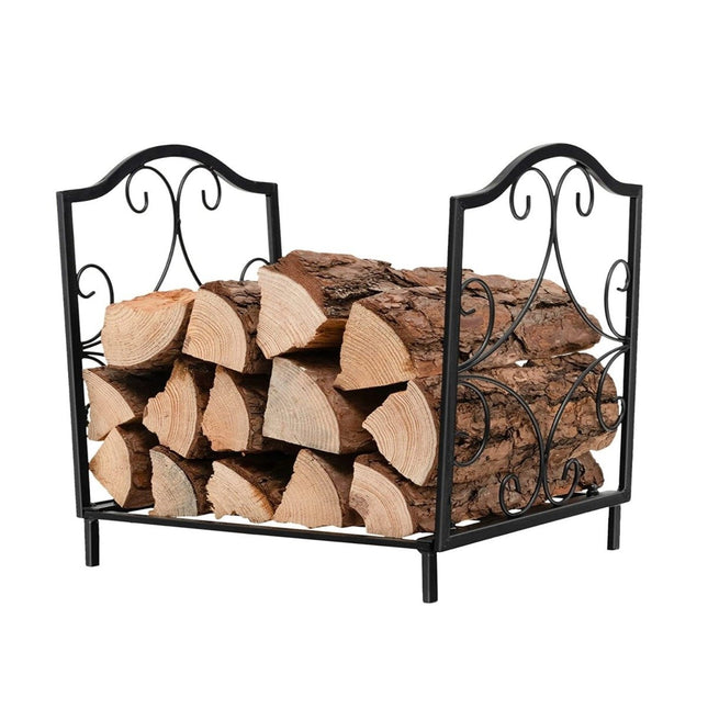 Suport pentru lemne de foc Suport pentru lemne de foc din metal poate susține până la 60 kg Suport pentru lemne de foc 37 x 32 x 39,5 cm negru