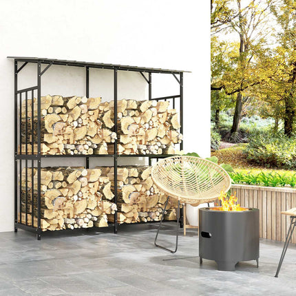 Outdoor wooden rack with lid - 1.17 m³, 100 kg capacity