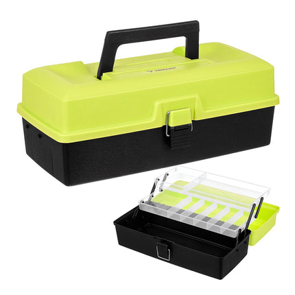 Cutie pentru echipamente de pescuit, 33 cm, 2 rafturi, 11 compartimente
