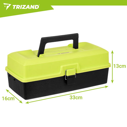 Cutie pentru echipamente de pescuit, 33 cm, 2 rafturi, 11 compartimente