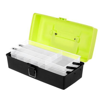 Cutie pentru echipamente de pescuit, 33 cm, 2 rafturi, 11 compartimente