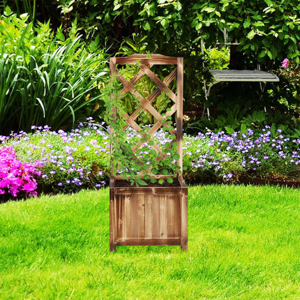 Cutie de jardiniera flacara cu spalier