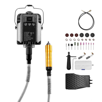 Flex Shaft Grinder, 1000W 30,000 RPM, 31-Piece Kit