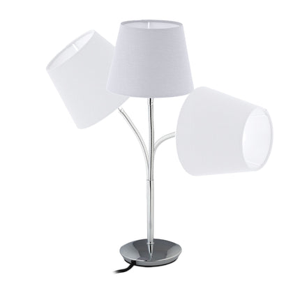 Lampă de masă flexibilă cu abajur din material textil